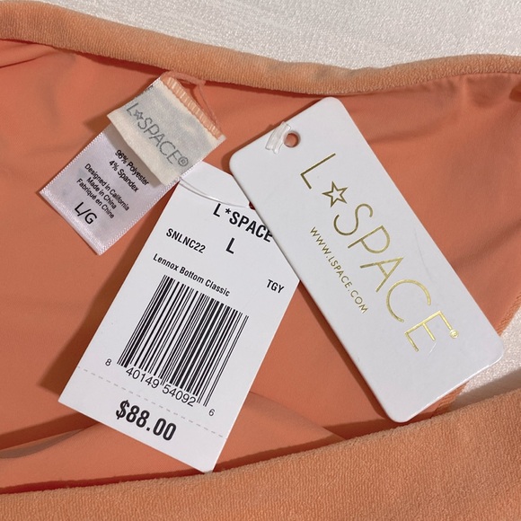 L*SPACE Women's LENNOX BOTTOM CLASSIC Terry Cloth String Bikini Bottom Size L - Picture 5 of 5